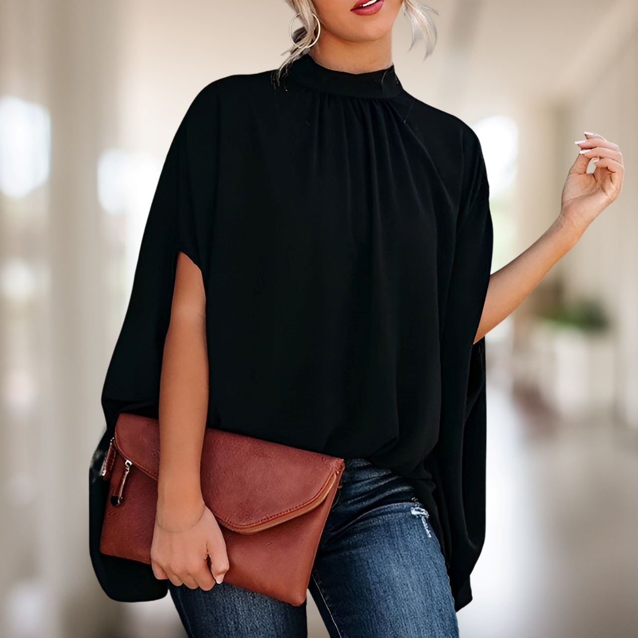 Elegant Blouse For Women | Versatile Styling | Black
