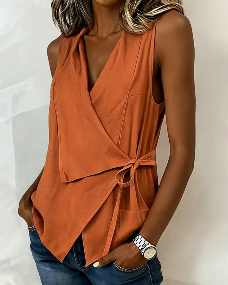 Elegant Bow Detail Top 3