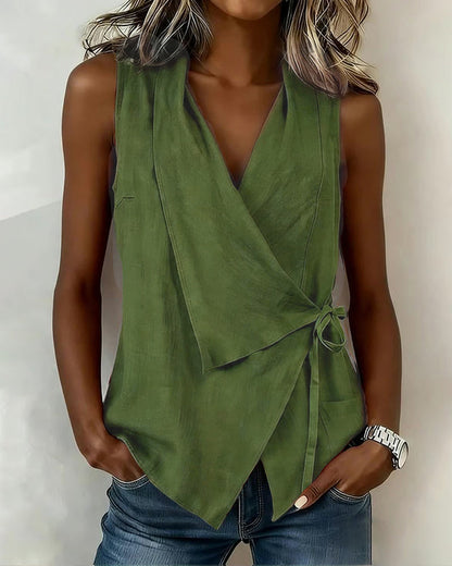 Elegant Bow Detail Top 9