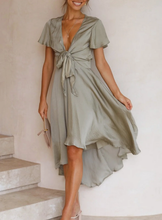 Elegante Jurk | Taille-accentuerend Strikdetail