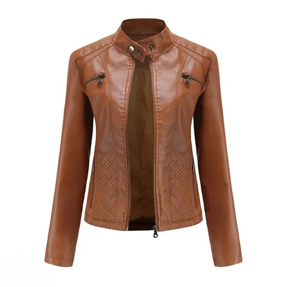 Elegante Lederjacke mit Slim Fit Design für zeitlose Stilvielfalt 0