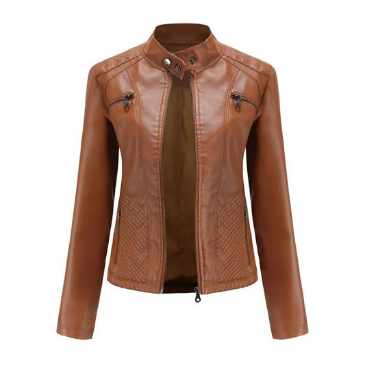 Elegante Lederjacke mit Slim Fit Design für zeitlose Stilvielfalt 0