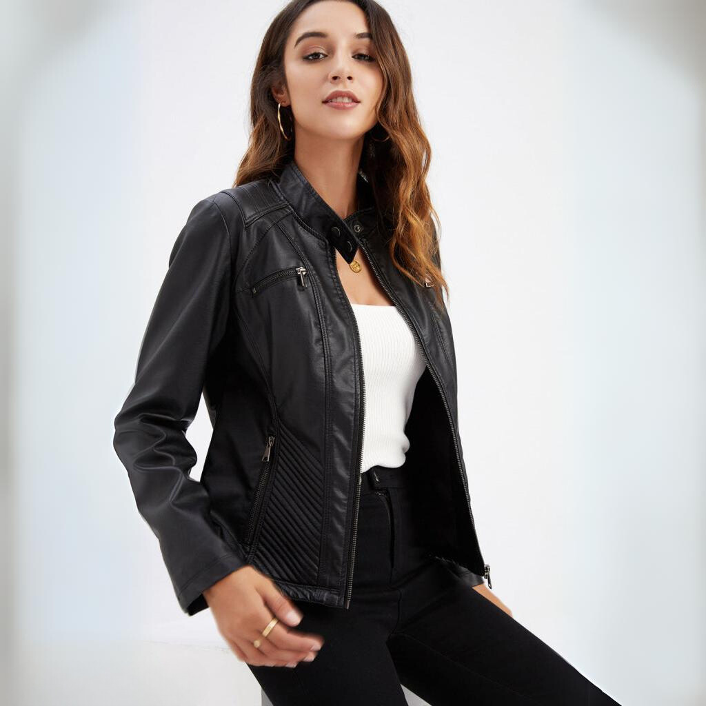 Elegante Lederjacke mit Slim Fit Design für zeitlose Stilvielfalt 1