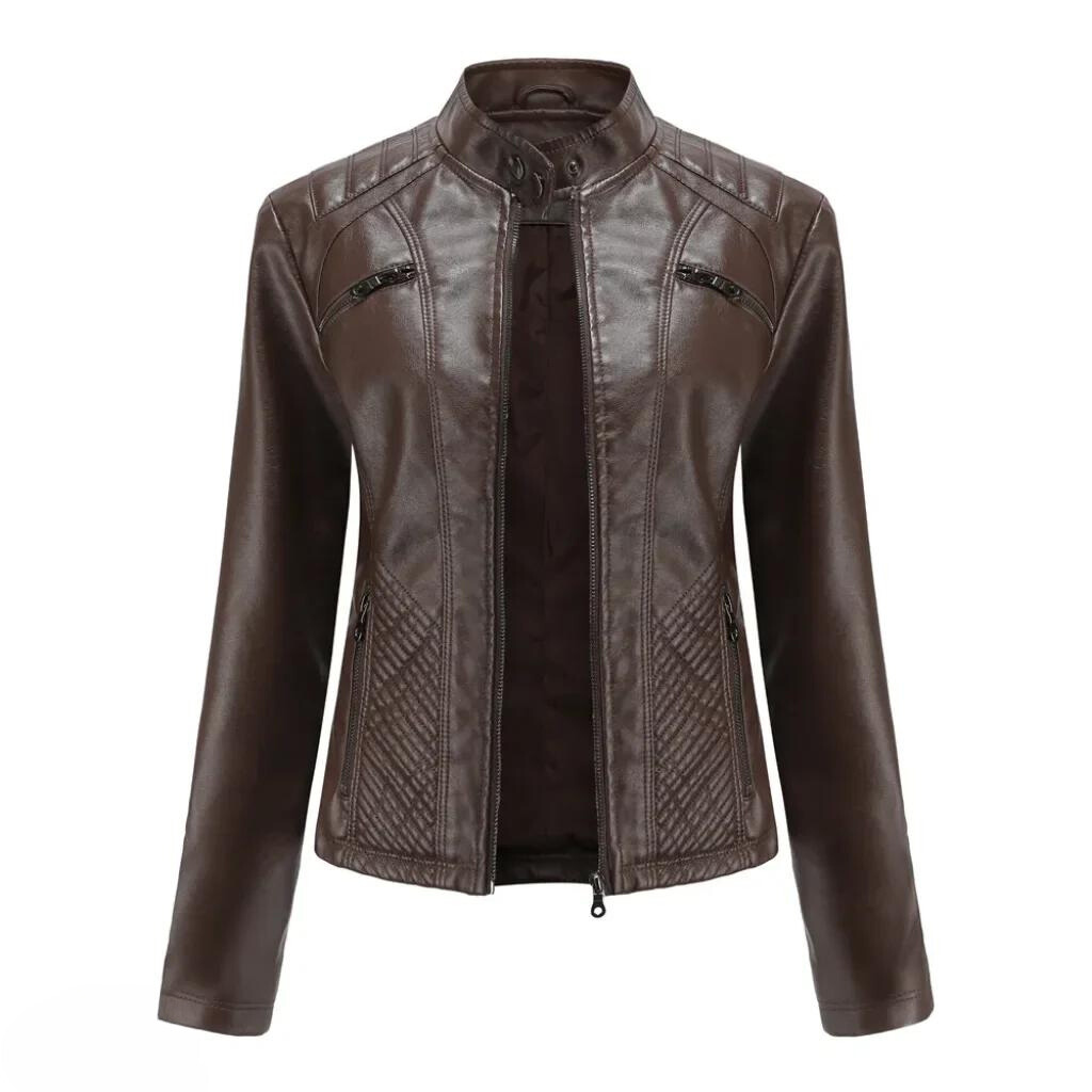 Elegante Lederjacke mit Slim Fit Design für zeitlose Stilvielfalt 10
