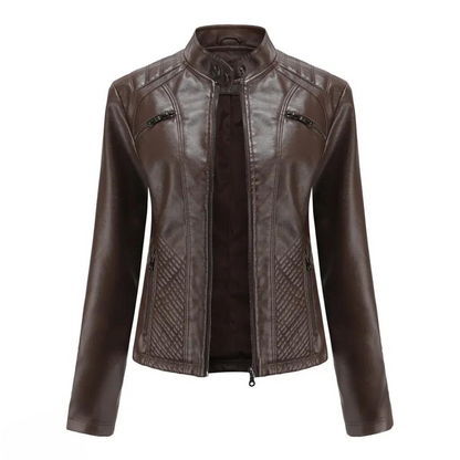 Elegante Lederjacke mit Slim Fit Design für zeitlose Stilvielfalt 10