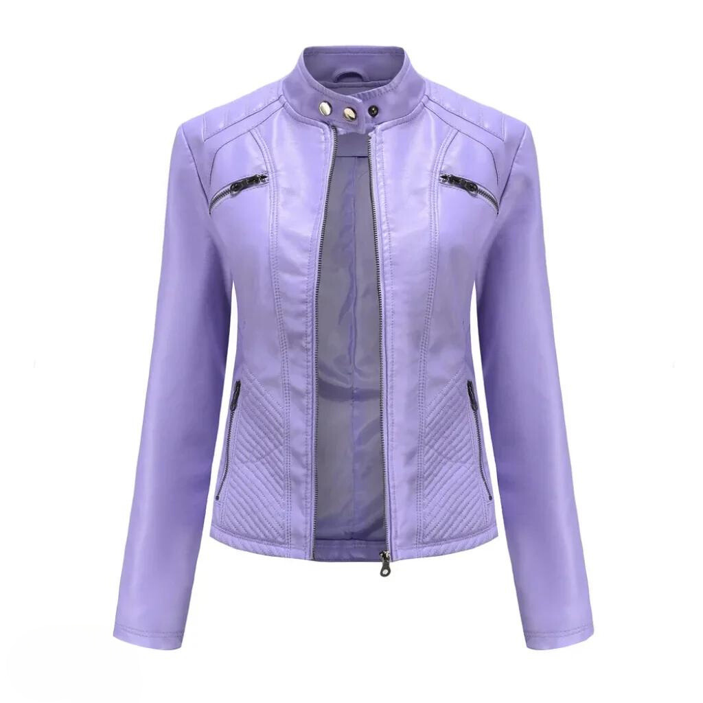 Elegante Lederjacke mit Slim Fit Design für zeitlose Stilvielfalt 11