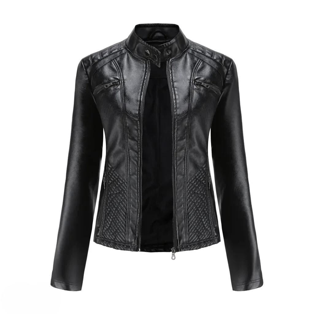 Elegante Lederjacke mit Slim Fit Design für zeitlose Stilvielfalt 2