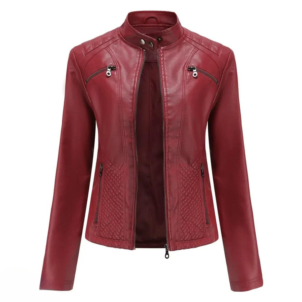 Elegante Lederjacke mit Slim Fit Design für zeitlose Stilvielfalt 5