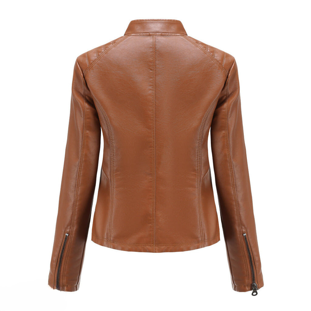 Elegante Lederjacke mit Slim Fit Design für zeitlose Stilvielfalt 7