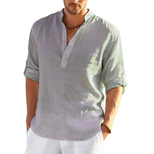 Elegantes Herren-Leinenhemd für den Sommer mit atmungsaktivem Material | Bequemes Casual-Shirt für warme Tage 1