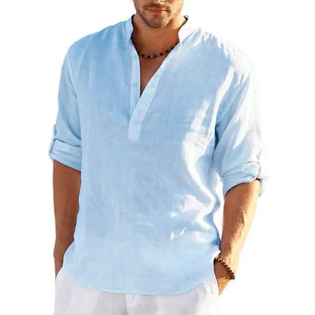 Elegantes Herren-Leinenhemd für den Sommer mit atmungsaktivem Material | Bequemes Casual-Shirt für warme Tage 2