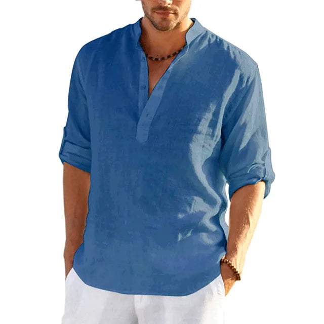 Elegantes Herren-Leinenhemd für den Sommer mit atmungsaktivem Material | Bequemes Casual-Shirt für warme Tage 3