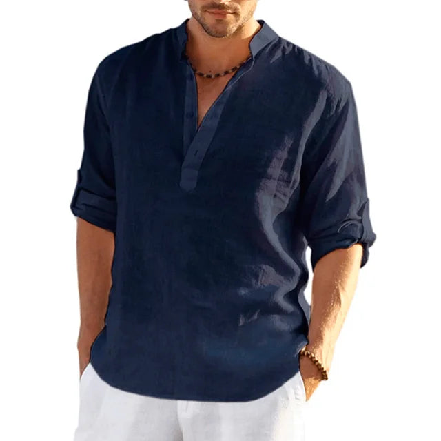 Elegantes Herren-Leinenhemd für den Sommer mit atmungsaktivem Material | Bequemes Casual-Shirt für warme Tage 5