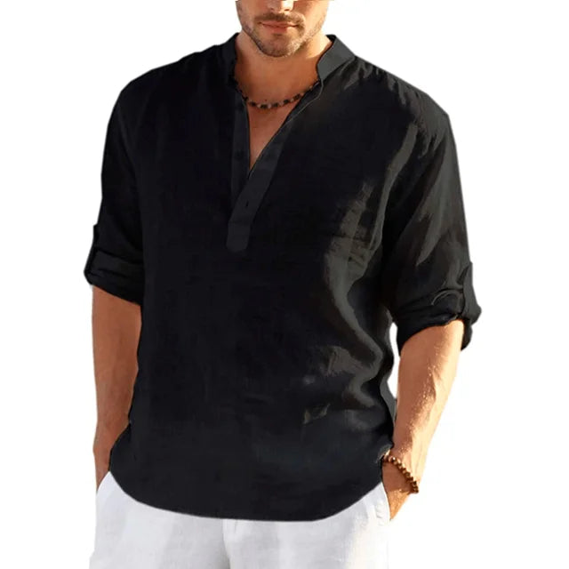 Elegantes Herren-Leinenhemd für den Sommer mit atmungsaktivem Material | Bequemes Casual-Shirt für warme Tage 6