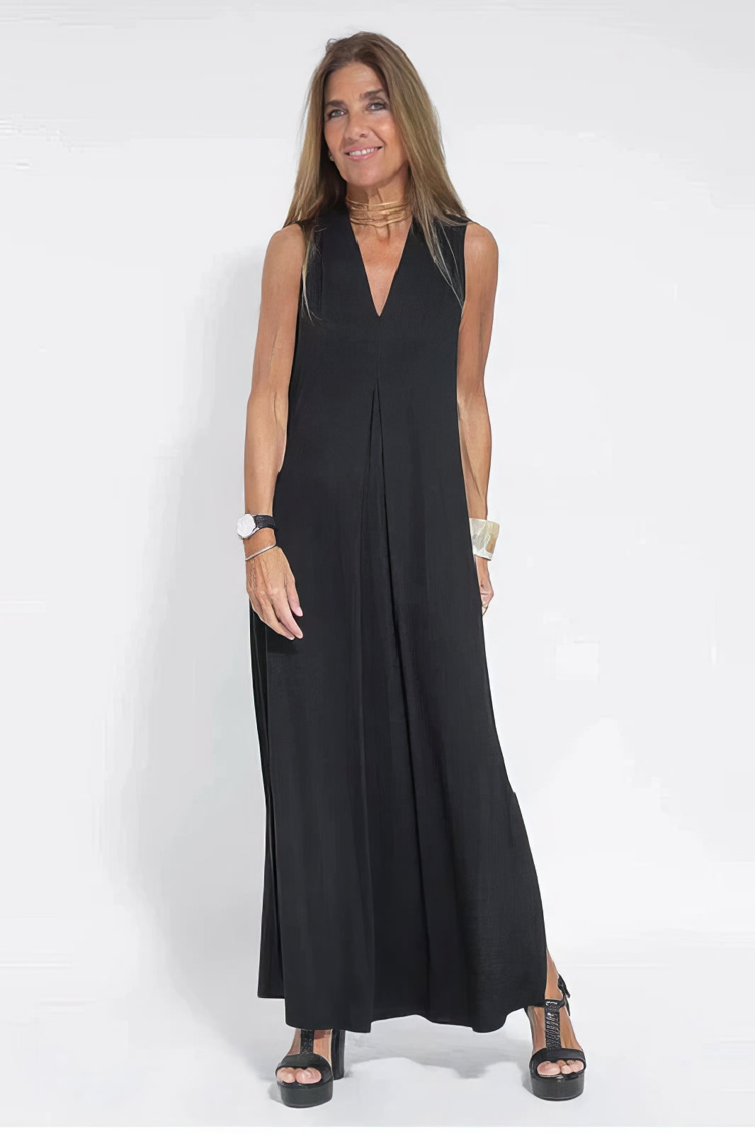 Elegantes Maxikleid | Atmungsaktives Sommerkleid Lang mit Modellierter Silhouette für Unübertroffenen Komfort 1