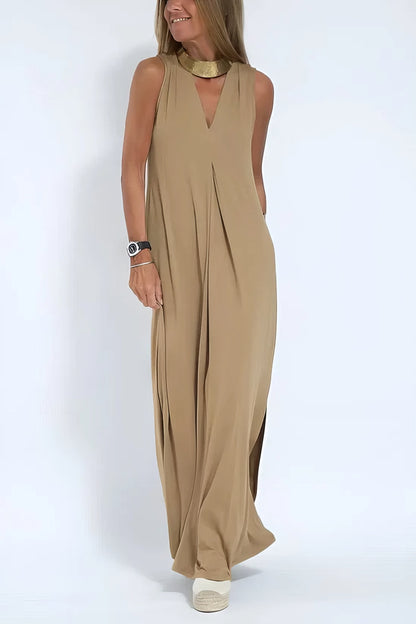 Elegantes Maxikleid | Atmungsaktives Sommerkleid Lang mit Modellierter Silhouette für Unübertroffenen Komfort 2