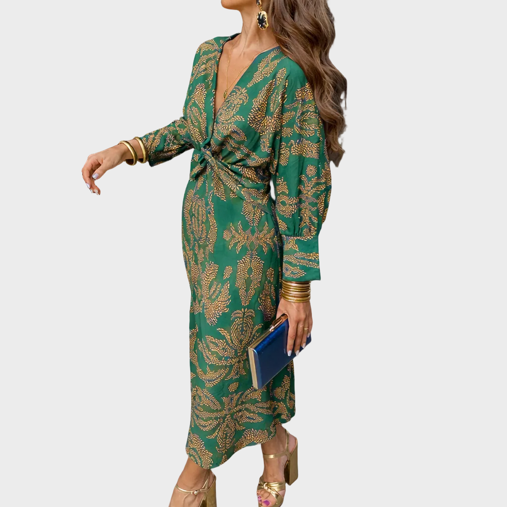 Valeria - Vestido Midi Con Escote en V