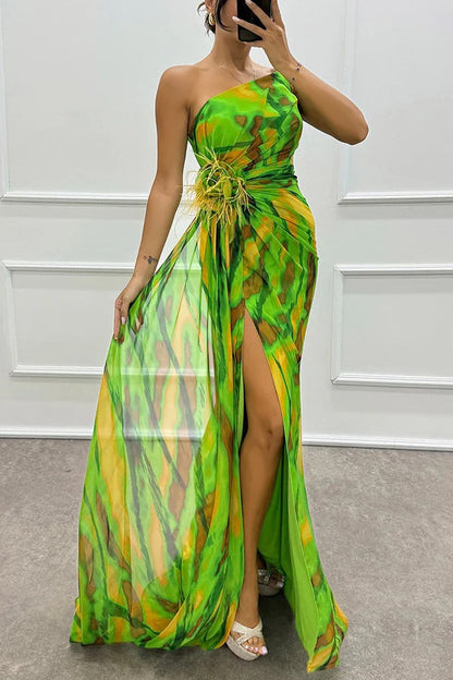 Elena | Women’s Graduation Dress With V-Neck And Puff Sleeves | Elegant
