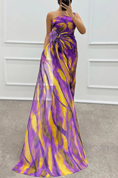 Elena | Women’s Graduation Dress With V-Neck And Puff Sleeves | Elegant