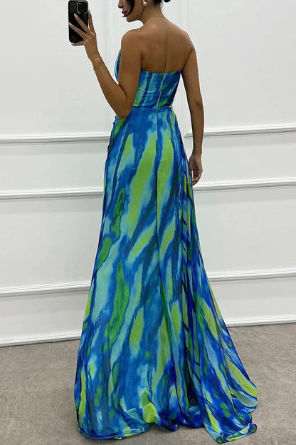 Elena | Women’s Graduation Dress With V-Neck And Puff Sleeves | Elegant