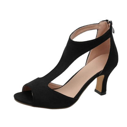 Emilia™ – Ortopediske Peep Toe Sandaler med Hæl
