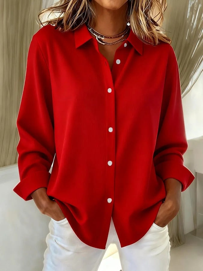 Tove - Elegant bluse med knappliste