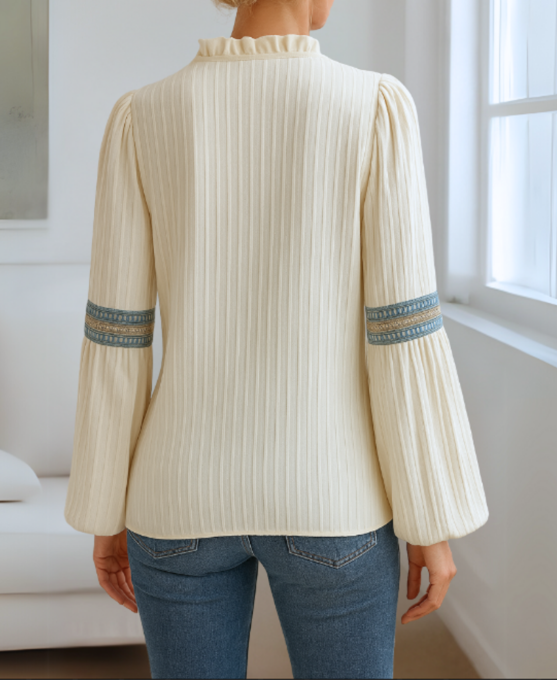 Grace | Vintage V-Neck Blouse | Lunarafi