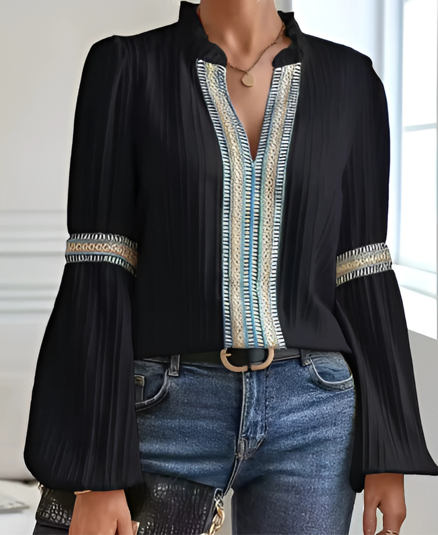 Grace | Vintage V-Neck Blouse | Lunarafi
