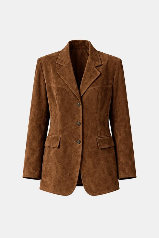 Emmie – Timeless Brown Autumn Jacket with Tailored Elegance