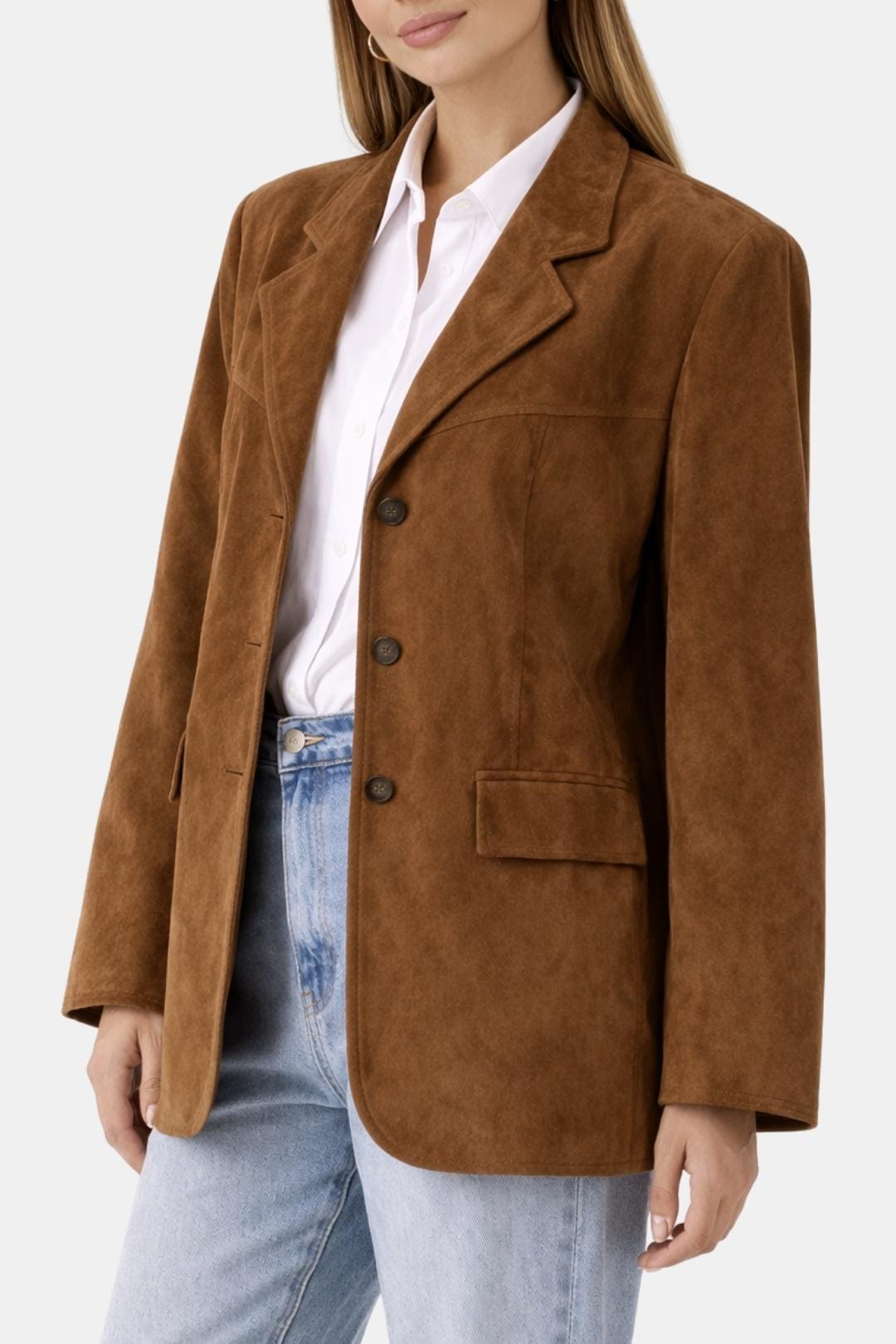 Emmie – Timeless Brown Autumn Jacket with Tailored Elegance