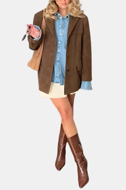 Emmie – Timeless Brown Autumn Jacket with Tailored Elegance