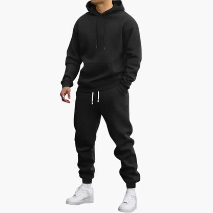 Heren Trainingsset met Hoodie en Taps Toelopende Joggers
