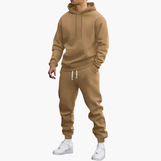 Heren Trainingsset met Hoodie en Taps Toelopende Joggers