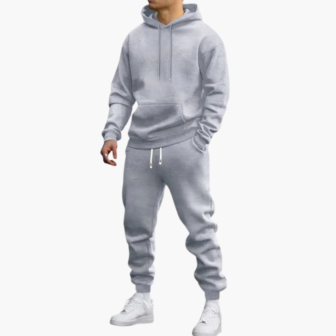 Heren Trainingsset met Hoodie en Taps Toelopende Joggers