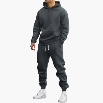 Heren Trainingsset met Hoodie en Taps Toelopende Joggers