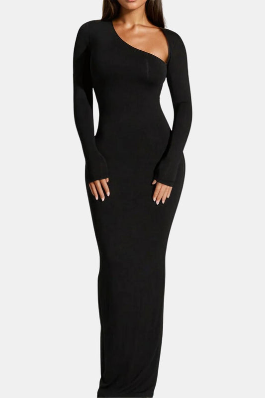 Esmeralda – Elegant Asymmetric Split Maxi Dress