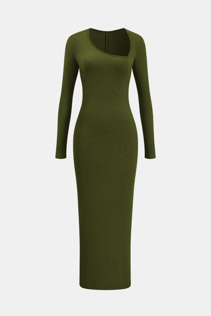 Esmeralda – Elegant Asymmetric Split Maxi Dress