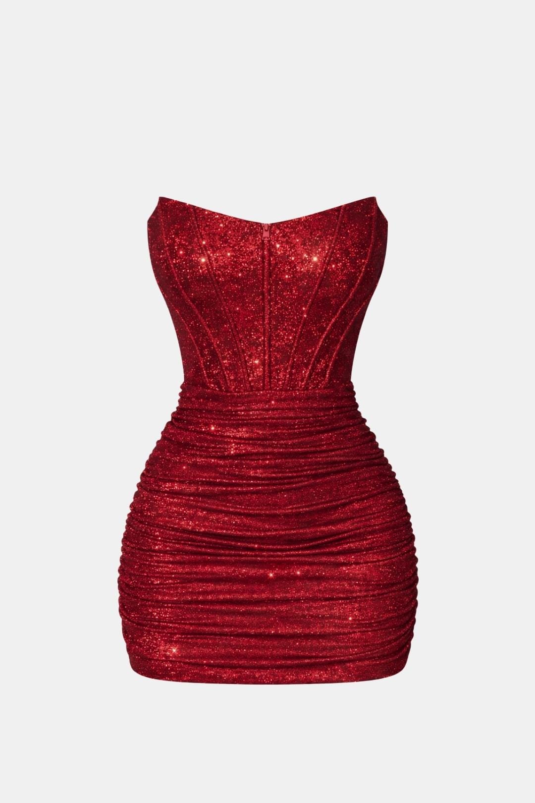 Eunice – Shimmer Strapless Corset Mini Dress