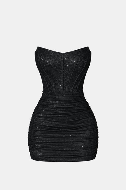 Eunice – Shimmer Strapless Corset Mini Dress