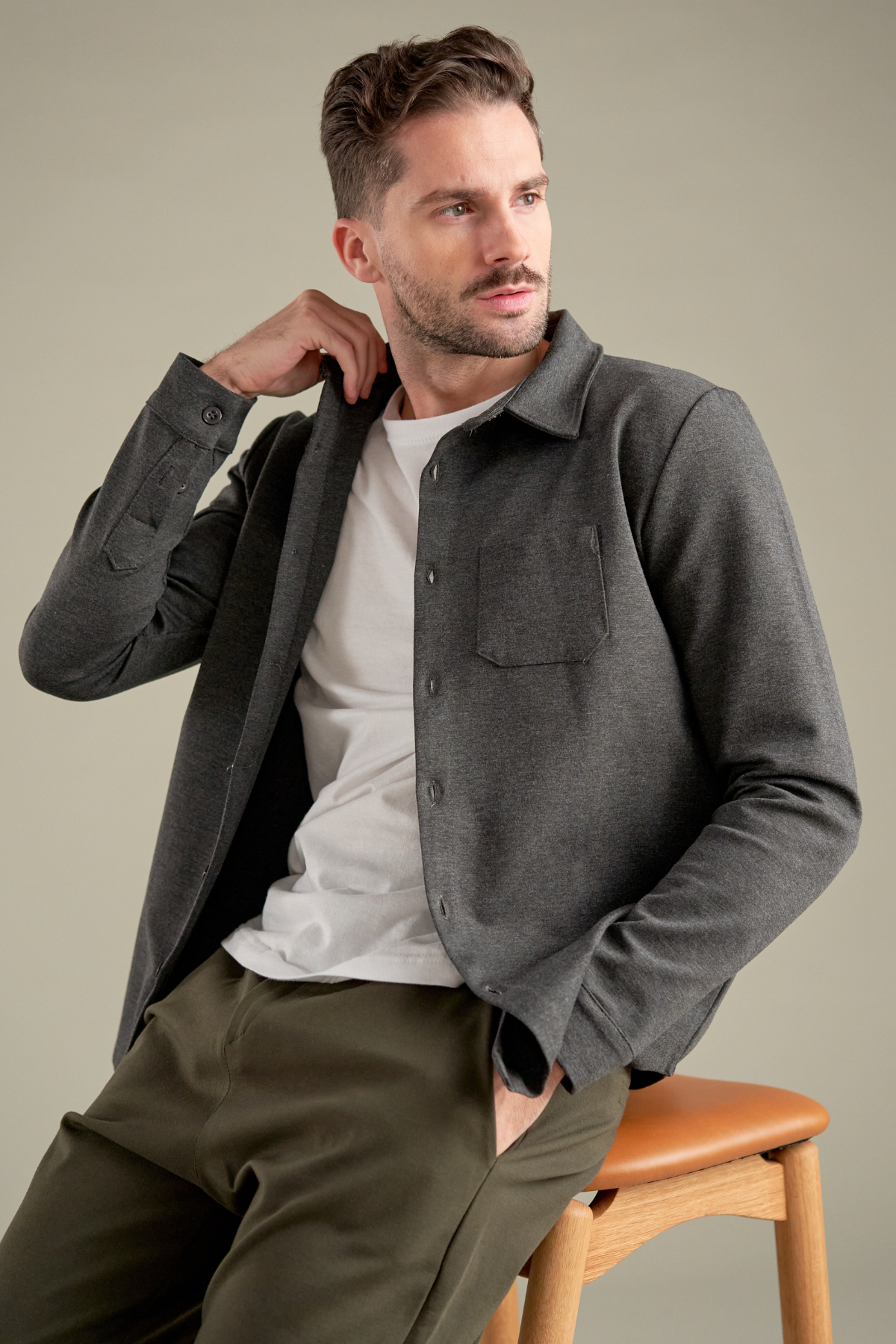 Performance Overshirt - Meleret Grå