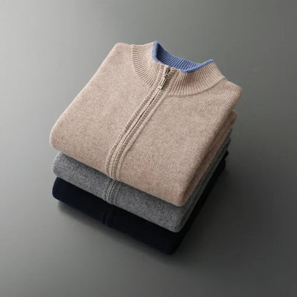 Men's cashmere zip jacket Warm and elegant - Perfect for autumn