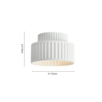 Nordycka Lampa Sufitowa z Ceramiki w Kremowym Kolorze