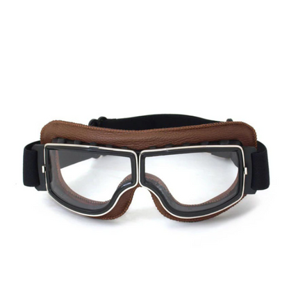 Vintage Leren Motorbril – RiderEdge