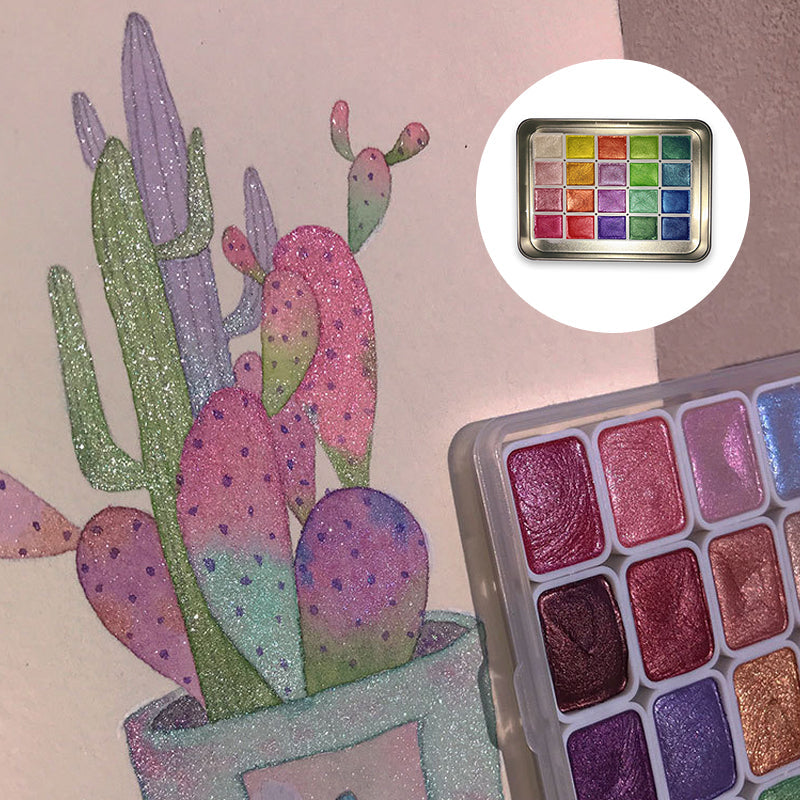 AcrylicPalet™ | Sparkling colours that bring watercolours to life (20 colours)