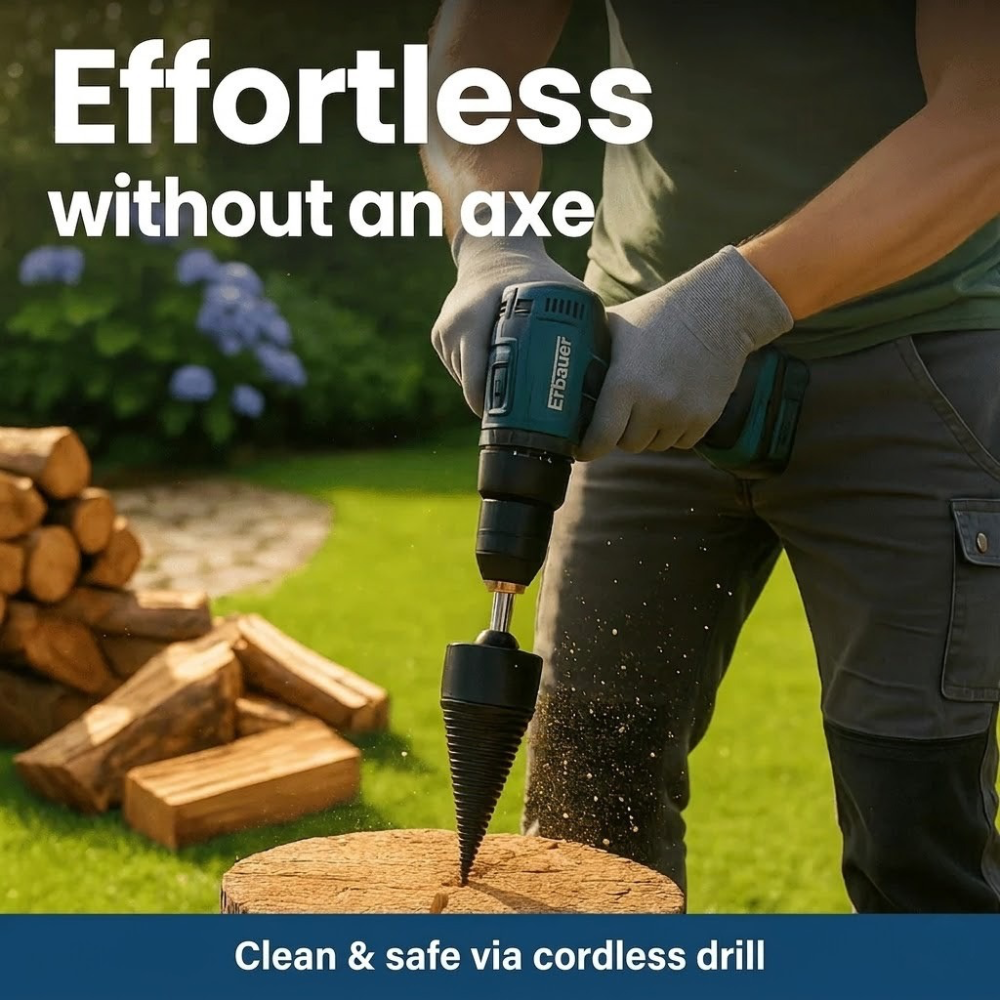 SwiftLog Firewood Drill Bit Set - Effortless Wood Splitting