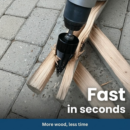 SwiftLog Firewood Drill Bit Set - Effortless Wood Splitting