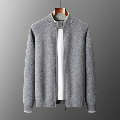 Men's cashmere zip jacket Warm and elegant - Perfect for autumn