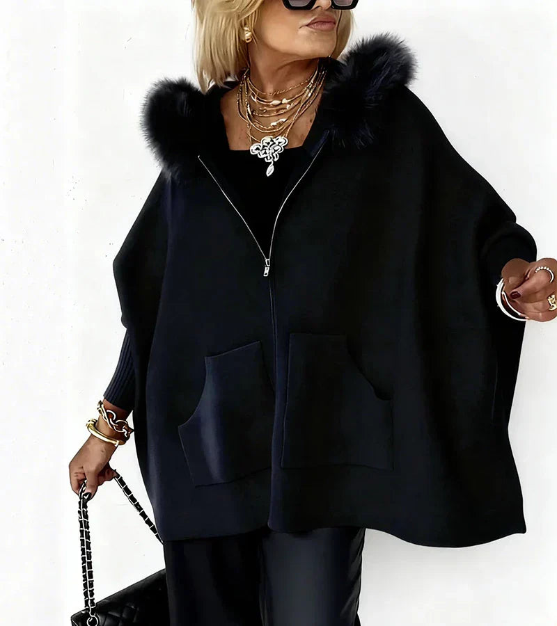 Selora™ | Faux Fur Hooded Coat