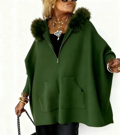 Selora™ | Faux Fur Hooded Coat