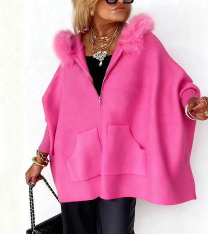 Selora™ | Faux Fur Hooded Coat